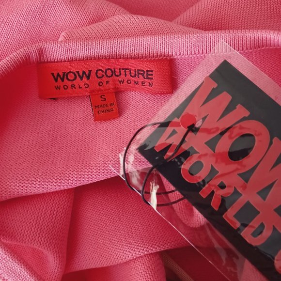 WOW Couture Pink Bodycon Dress Size Small NWT - Picture 4 of 4